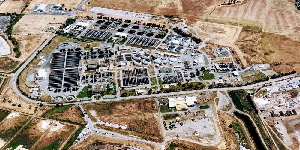 impianto di trattamento reflui dall'alto