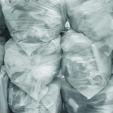 sacchetti di rifiuti plastici