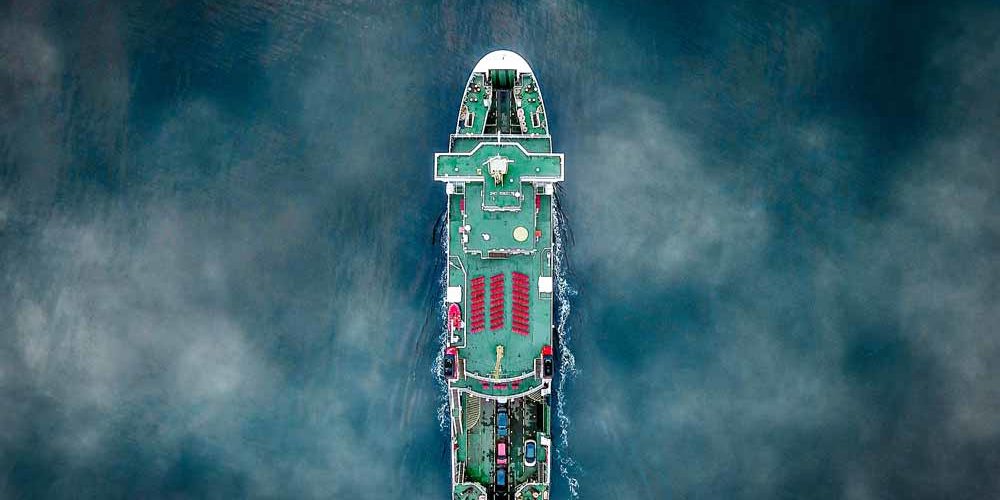 sentina nave merci dall'alto