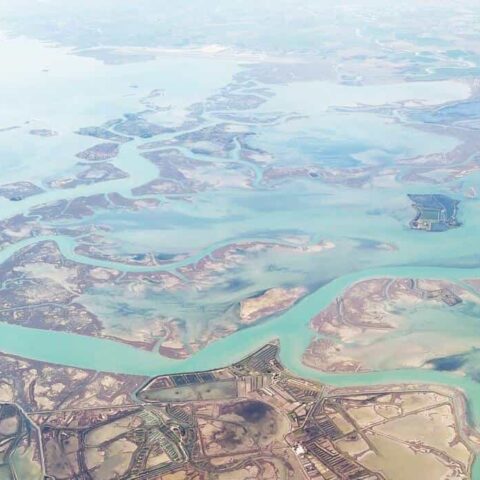 laguna di venezia dall'alto