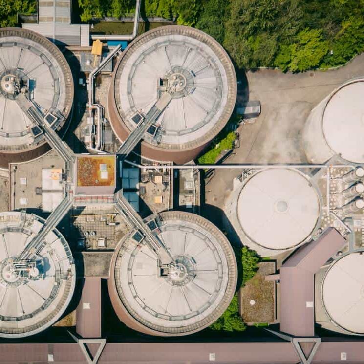 impianto di depurazione dall'alto