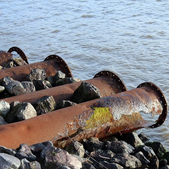 reflui sfociano nel mare